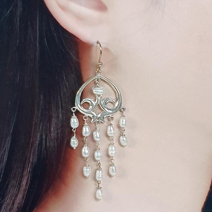 Bluekey Silver925 Pearl Raw Earring 250302-11 (31539867A)