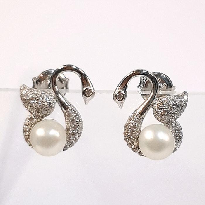BlueKe AA Grade Swan Freshwater Pearl Earring 250302-05 (31539873A)