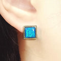 Bluekey Silver925 Blue Topaz Synthetic Earrings 250310-18 (32591212A)