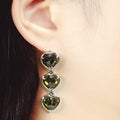 Bluekey Silver925 Peridot Synthetic Earrings 250310-08 (32591236A)