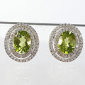 Bluekey AA-grade Green Peridot Rough Earrings 250309-19 (32591249A)