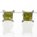 Bluekey B-grade Green Peridot Rough Earrings 250309-17 (32591251A)