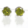 Bluekey A-grade Green Peridot Raw Stone Earring 250309-14 (32591257A)