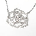 Bluekey A-rank Silver925 Diamond Cut Rose Necklace 250402-09 (32921051A)