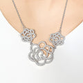 Bluekey A-grade Silver925 Diamond Cut Rose Necklace 250402-10 (32921055A)