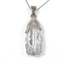 Bluekey A-rank Silver 925 Diamond Cut Cubic Pendant Necklace 250402-03 (32921059A)