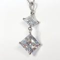 Bluekey A-grade Silver925 Diamond Cut Cubic Pendant Necklace 250401-23 (32921061A)