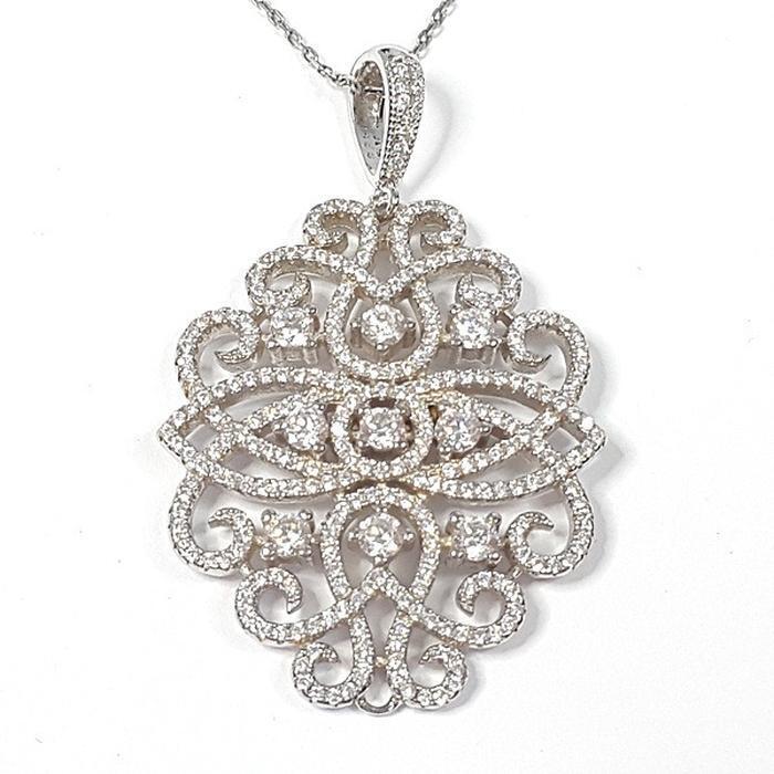 Bluekey A-rank silver 925 diamond cut cubic necklace 250402-02 (32921064A)