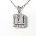 Bluekey A-grade silver925 diamond-cut cubic pendant necklace 250401-22 (32921066A)