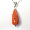 Bluekey A-grade water drop immortal oyster raw stone necklace 250401-09 (32921080A)