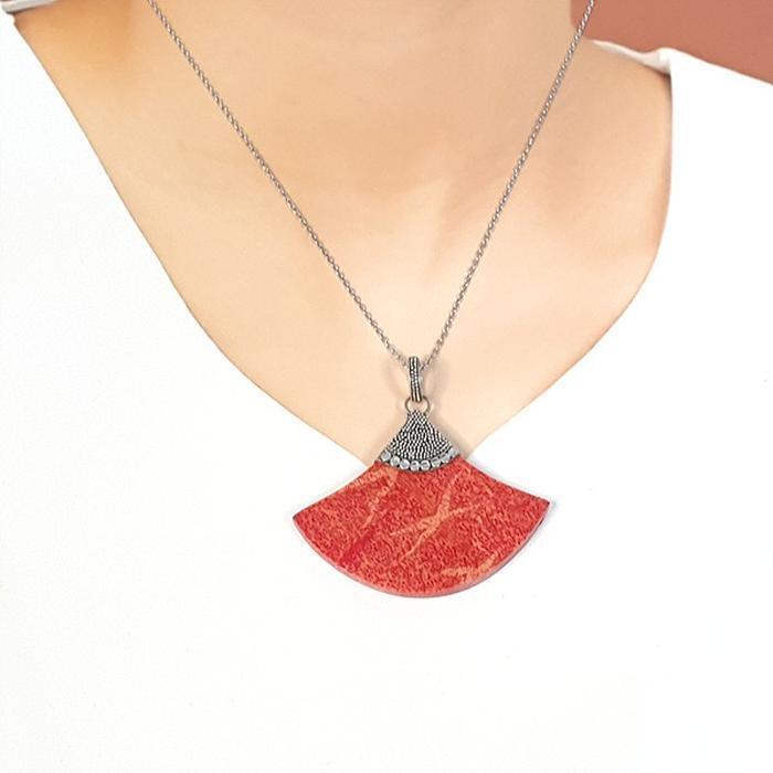 Bluekey A-rank debt Antique mountain goat raw gem necklace 250401-05 (32921084A)