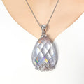 Bluekey A-grade Silver925 Diamond Cut Cubic Pendant Necklace 250402-04 (32921087A)