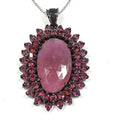 Bluekey A-grade antique semi-transparent ruby pendant 250404-12 (33095373A)