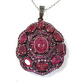 Bluekey AAA Grade Work Redruby Raw Gem Necklace 250404-16 (33095378A)