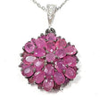 Bluekey AA-grade flower light pink ruby pendant 250404-07 (33095380A)