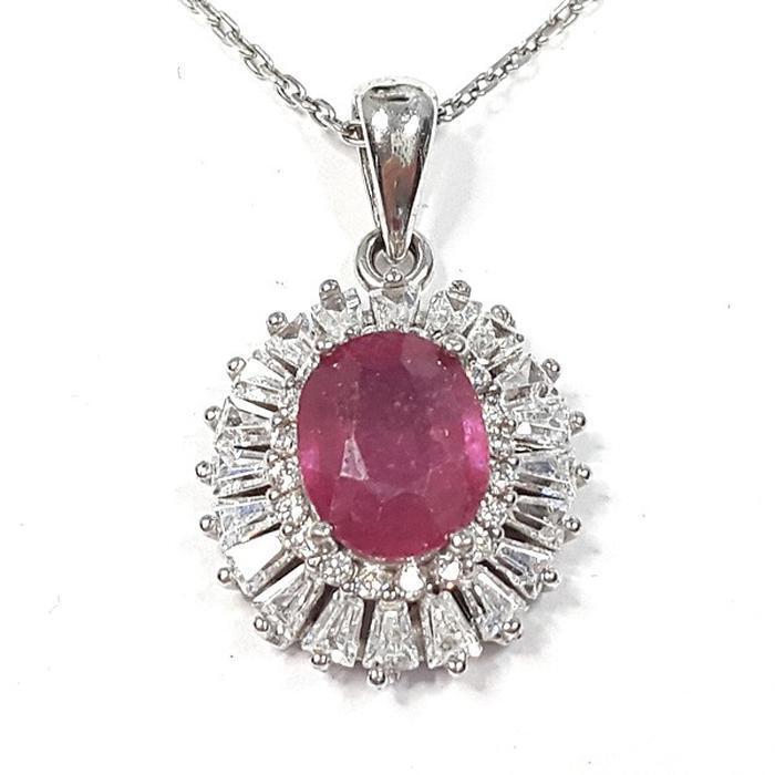 Bluekey A-grade antique translucent ruby pendant 250404-04 (33095381A)
