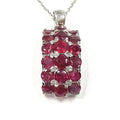 Bluekey AA-class square blood ruby gem pendant 250404-05 (33095383A)