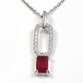 Bluekey AA-grade Mini Red Ruby Rough Necklace 250403-24 (33095387A)