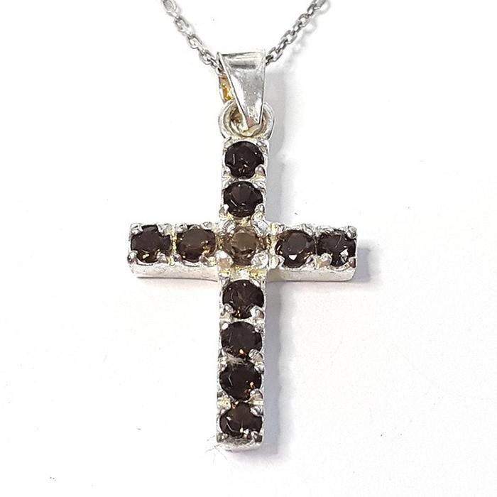 Bluekey A-grade mini cross pendant necklace 250403-14 (33095394A)