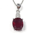 Bluekey AAA Grade Simple Red Ruby Gem Pendant 250403-22 (33095395A)
