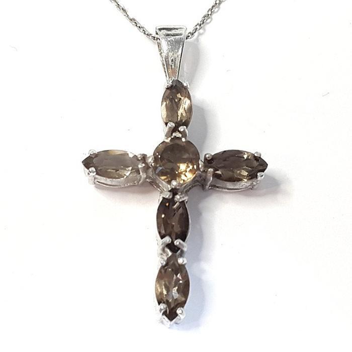 Bluekey A-grade Antique Cross pendant necklace 250403-15 (33095399A)