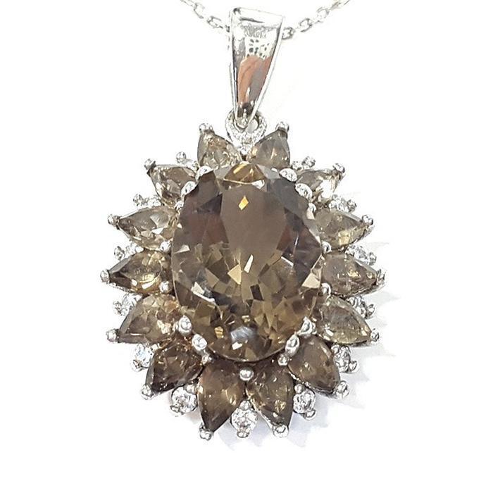 Bluekey AA-grade brown diamond pendant 250403-07 (33095406A)