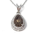 Bluekey A-grade waterdrop pendant gemstone necklace 250403-02 (33095410A)