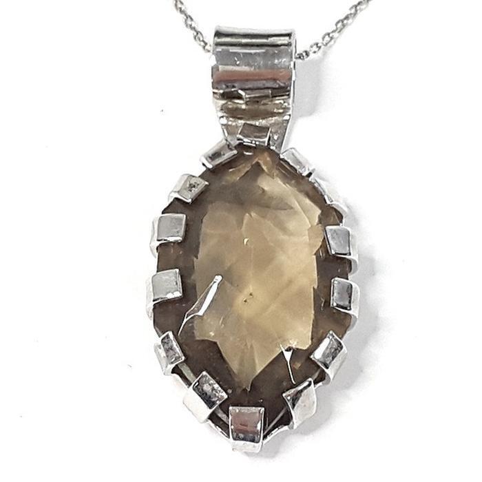 Bluekey A-grade bigentik pendant gemstone necklace 250403-03 (33095412A)