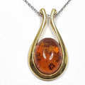 Bluekey AA-grade Brown Gourd Raw Gem Necklace 250406-21 (33110856A)