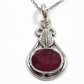 A-class antique blood ruby rough necklace (33110862A)