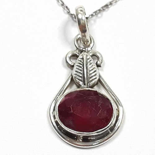 A-class antique blood ruby rough necklace (33110862A)