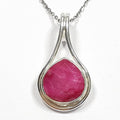 Bluekey Silver925 AntiqueRuby Gem Pendant 250406-09 (33110868A)