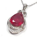 Bluekey AAA-grade Blood Ruby Gem Necklace 250406-05 (33110871A)