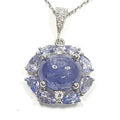 Bluekey AA-grade Blue Tanzanite Raw Necklace 250405-20 (33110873A)