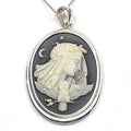 Bluekey Silver925 Owl Lady Cameo Necklace 250405-24 (33110878A)