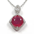 Bluekey AAA-grade light pink ruby gem necklace 250405-12 (33110889A)