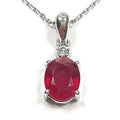 Bluekey AA-grade Blood Pink Ruby Gem Necklace 250405-09 (33110890A)