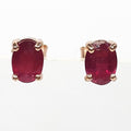 Bluekey AAA Grade Simple Red Ruby Gem Earrings 250407-23 (33381576A)