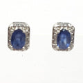 Bluekey AA-grade Blue Sapphire Raw Gem Earrings 250407-19 (33381579A)