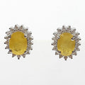 Bluekey AA-grade Yellow Sapphire Diamond Earrings 250407-16 (33381582A)