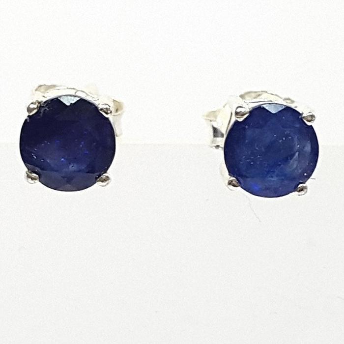 Bluekey AA-grade Blue Sapphire Gem Earrings 250407-18 (33381583A)