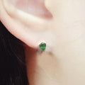 Bluekey A-grade ultra-mini emerald rough earring 250407-12 (33381638A)