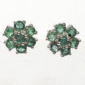 Bluekey A-grade flower green emerald pendant 250407-07 (33381644A)