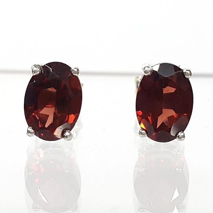 Bluekey A-class mini red garnet raw necklace 250408-24 (33381663A)