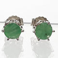 Bluekey A-class Crown Emerald Gemstone Earrings 250408-17 (33381672A)