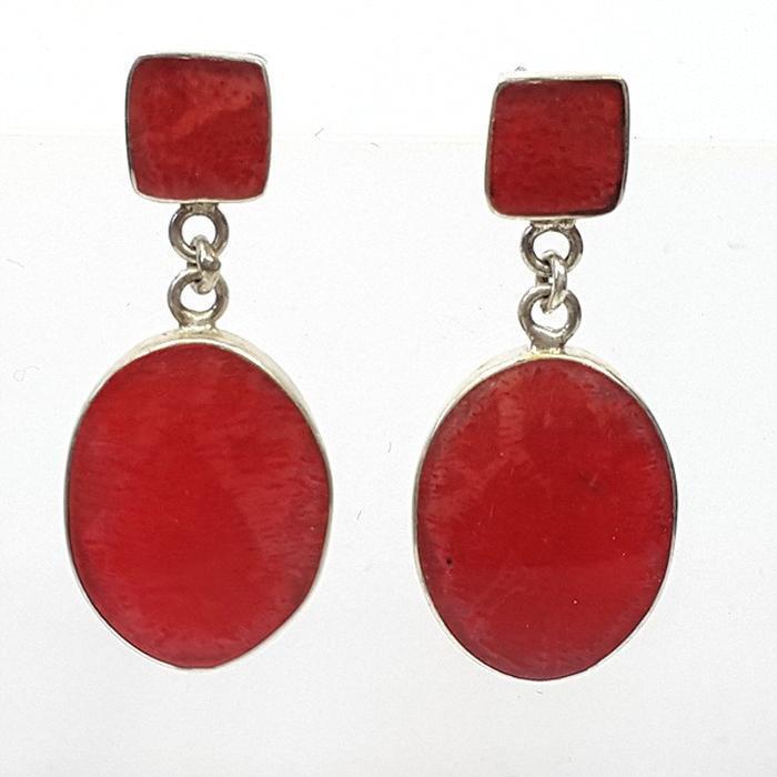 Bluekey AA-grade Antique Mountain Sheep Horn Earrings 250408-08 (33381682A)