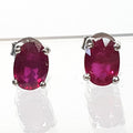 Bluekey AAA Grade Mini Red Ruby Raw Gem Earrings 250408-03 (33381691A)