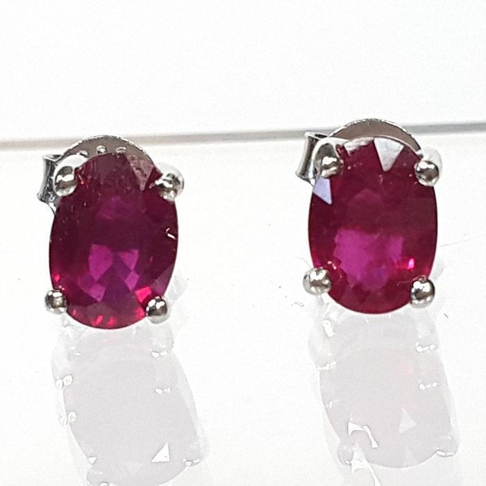 Bluekey AAA Grade Mini Red Ruby Raw Gem Earrings 250408-03 (33381691A)
