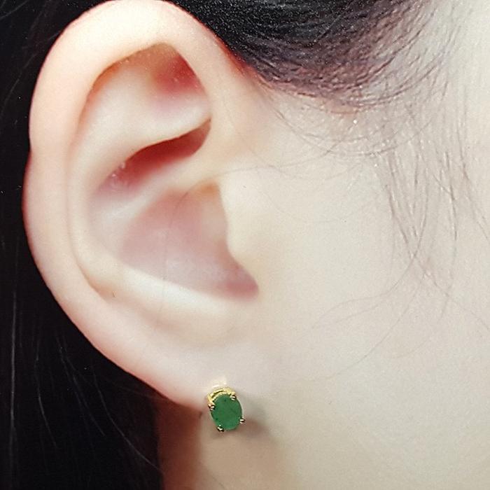 Bluekey A-grade Emerald Pearl Earring 250408-12 (33381693A)