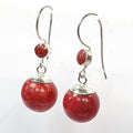 Bluekey A-grade round antique mountain sheep pearl earrings 250408-04 (33381721A)